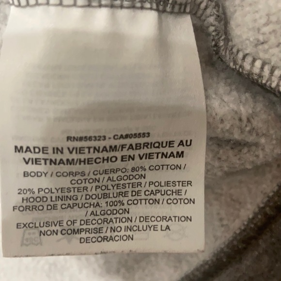 Big Kids Grey Nike Zip Up Hoodie - Picture 5 of 6